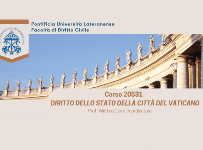 Alla Pontificia Università Lateranense corso di Diritto dello Stato della Città del Vaticano