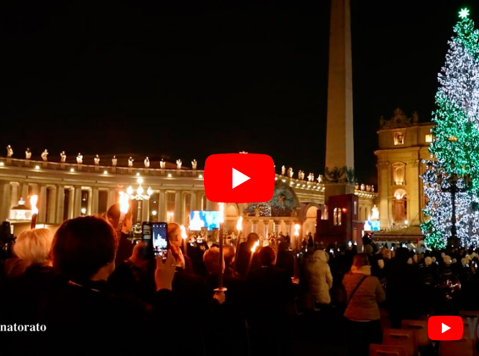 Nuovo video YouTube dedicato all’inaugurazione del presepe e dell’illuminazione dell’albero di Natale in Piazza San Pietro