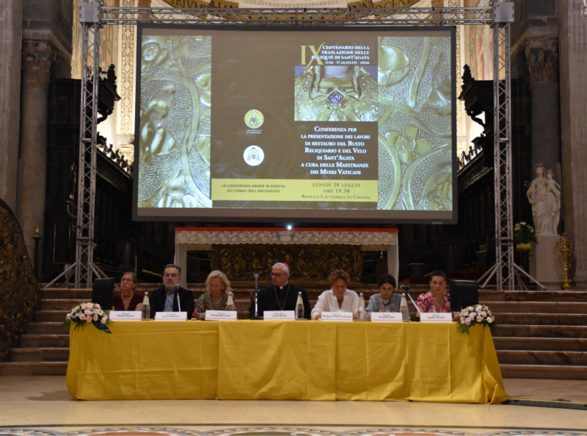 Newly Restored Reliquary Bust and Veil of Saint Agatha is presented in Catania, Sicily