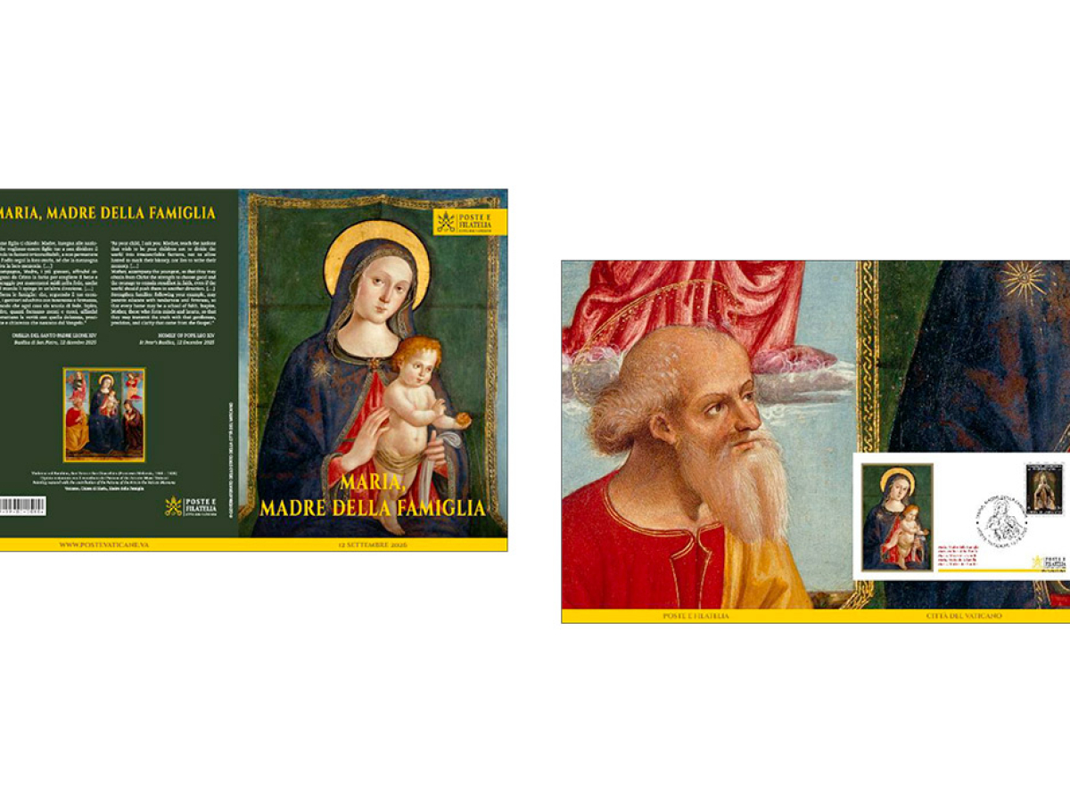 Busta-ricordo, annullo postale speciale e folder, dedicato a “Maria, Madre della Famiglia”