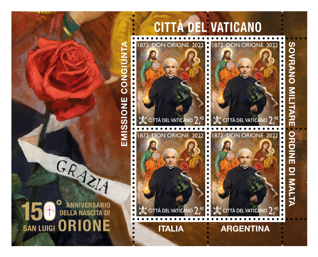 150° anniversario della nascita di San Luigi Orione (Emissione congiunta con Italia, SMOM, Argentina)